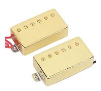 Tomantery Humbucker Pickup Guitare Électrique Or Laiton Alnico5 Aimant | Micro de guitare à Double bobine avec aimant Alnico 5 pour guitare électrique, son Rock heavy metal, paquet de 2 avec vis