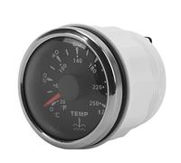 Tomantery Jauge de Température D'eau étanche 52mm, Rétro-éclairage 7 Couleurs pour Bateaux Camping-cars, Matériau en Acier Inoxydable 316 (Noir)