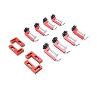Tomantery Jeu de Pinces à Angle Droit, 8 Pinces et 4 Carrés de Positionnement pour un Assemblage sécurisé de L'armoire et du Tiroir, Construction Robuste en Alliage D'aluminium