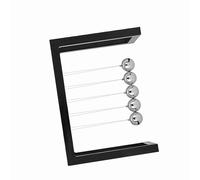 Tomantery Jouet de Bureau Boule Pendule Physique, Cadre Enduit Blanc | Ornement de bureau de style berceau de Newton, cadeau scientifique éducatif pour la décoration de la maison et du bureau