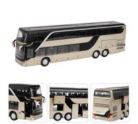 Tomantery Jouet de Modèle de Bus à Impériale en Alliage avec Musique Légère LED pour Enfants Cadeau pour Enfants, Jouet de Modèle de Voiture électrique Hautement simulé pour la Récréation du (Or)