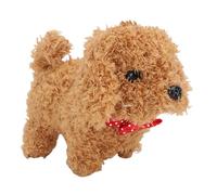 Tomantery Jouet en Peluche électrique pour Chien, Robot Interactif Doux, Chiot, pour Enfants de Plus de 3 Ans, Matériau en Peluche Court pour Liaison Familiale (Brun)