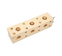Tomantery Jouets à Mâcher pour Perroquets et Petits Oiseaux, Blocs éducatifs de Recherche de Nourriture, Jouet Puzzle en Bois de Pin 20x5x5cm (Type Long)
