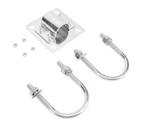 Tomantery Kit D'adaptateur de Montage sur Poteau D'antenne Parabolique en Acier Inoxydable pour Antennes V2 - Pince à Boulon en U Antirouille pour une Installation Stable, Applicable pour Poteaux