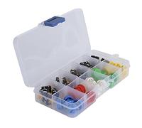 Tomantery Kit de Boutons Poussoirs Tact avec Micro-interrupteur à Capuchon Rond pour L'électronique de Bricolage, Ensemble de 25 Boutons Poussoirs 12x12x7,3 Mm pour les Passionnés D'électronique