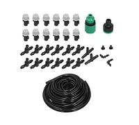 Tomantery Kit D'irrigation Ensemble D'arrosage Efficace Ensemble D'arrosage Automatique Outil de Jardin pour L'irrigation par Aspersion de Petites Surfaces, étang de Fleurs PVC + Tuyau en Plastique