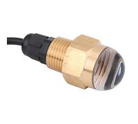 Tomantery Lampe Sous-Marine LED Bleue pour Bateau Marin, 12V, pour les Fêtes de Quai de Plongée, Pêche, Natation, Accessoire de Yacht en Verre en Laiton