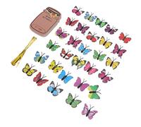 Tomantery Lot de 30 Cartes Cadeaux de Saint-Valentin Colorées à Faire Soi-même, Belles Cartes de Vœux à échanger, Mini Inscriptibles pour les Fêtes en Classe, Thème Papillon (A)