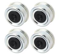 Tomantery Lot de 4 Capuchons Anti-poussière pour Roulement de Remorque en Caoutchouc Métallique 62 Mm X 36 Mm pour Moyeux de Roue de 7 000 à 8 000 LB, Protège Les Roulements, Bouchon de Graisse pour