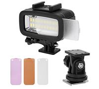 Tomantery Lumière Vidéo sous-Marine LED 40M, étanche, Lumière de Remplissage pour Caméra sous-Marine, pour Photographie et Vidéo, Matériau ABS + Acier Inoxydable, Couleur