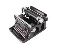 Tomantery Machine à écrire Manuelle Portable Noire Rétro Vintage, Accessoires Faits à la Main pour la Maison, Le Bureau, Le café, la Célébration, en Fer