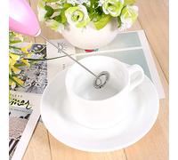 Tomantery Mélangeur de Boissons Chaudes Portatif en Acier Inoxydable, 4 Couleurs, Mousseur électrique, Batteur à œufs, Agitateur pour Cappuccino, Milk-Shake (Rose)