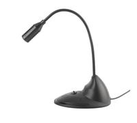 Tomantery Microphone D'ordinateur, ABS Flexible Noir, Omnidirectionnel, Prise 3.5mm, Tube Réglable, Microphone Filaire pour Home Studio