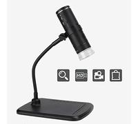 Tomantery Microscope Numérique WiFi F210 avec 8 Lumières LED Réglables, Caméra Haute Résolution, pour Observer Les Détails Microscopiques, Microscope Portable pour étudiants/scientifiques, Noir