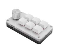 Tomantery Mini Clavier de Jeu Mécanique Macro Cool RGB 6 Touches USB C Programmation du Clavier pour Les Joueurs et Les Employés de Bureau ABS Noir 3,94x2,24 Pouces