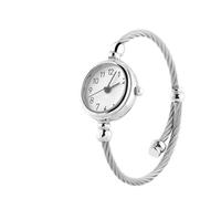 Tomantery Montre-Bracelet Analogique à Quartz Rond avec Chiffres Arabes | Montre-bracelet à manchette ouverte en alliage, montre durable pour femme, cadran facile à lire, pour femme