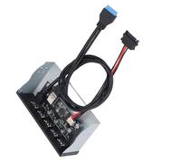 Tomantery Panneau Avant USB Hub 5xUSB3.2 Gen1, 19 Broches 5.25 Pouces Panneau Avant Optique pour 8 10 2003 pour OS X pour, Pan Panneau Avant 5.25, 5Gbps USB 3.2 Panneau Avant Avant