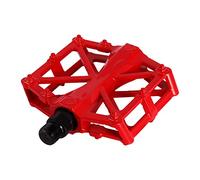 Tomantery Pédales de Vélo VTT Antidérapantes en Aluminium Légères pour la Course sur Route et Le Cyclisme Récréatif 1 Paire de Couleurs Vives Durables pour L'équitation Longue Distance (Rouge)