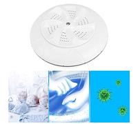 Tomantery Petite Laveuse Turbo à Ultrasons Domestique pour Mini Linge de Voyage, Alimentation USB 6 W, Charge 1 Kg, Idéale pour les Agences de Voyage, Blanchisserie pour Enfants (Blanche)