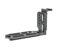Tomantery Plaque Métallique en Forme de L pour Rotule Hydraulique (Gris | Plaque en L pour caméra avec support de chaussure chaude, usinée CNC, pour têtes à billes RRS, KIRK, SIRUI