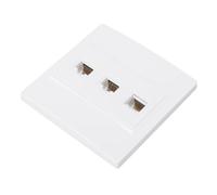 Tomantery Plaque Murale de Cric, 3 Ports -TernNet Wall Plate à Installer, Qui Sont Répandus pour Cat5 Cat5e