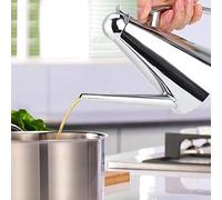 Tomantery Pot à Huile en Acier Inoxydable 500 Ml, Poignée Ergonomique, Vinaigre, Stockage de Bouteilles pour Cuisine, Maison, Restaurant, Argent 4,1 X 6,7 Pouces pour la Maison, le Restaurant