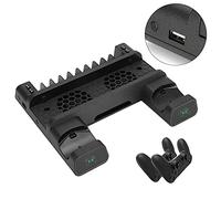 Tomantery / PRO/SLIM Base de Ventilateur de Dissipation Thermique Multifonctionnelle Contrôleur de Rack de Stockage Double Chargeur avec Support de Lumière LED pour -ABS Matériau Léger pour les