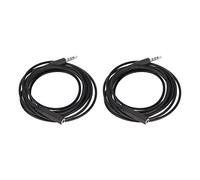 Tomantery Rallonge pour Casque D'écoute, Câble Stéréo AUX 3,5 Mm, Prend en Charge la Fonction Micro pour, Stéréo Domestique, Lot de 2, 6,6 Pieds, Noir