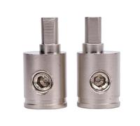 Tomantery Réducteurs D'entrée D'amplificateur de Son de Voiture en Laiton avec une Excellente durabilité pour des Performances Améliorées, Adaptés aux Systèmes Sonores de Véhicules 2 Pièces (0GA à