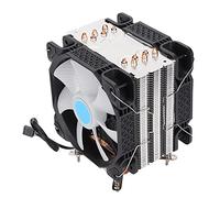 Tomantery Refroidisseur de Processeur, Dissipation Thermique Rapide et Efficace, Six Caloducs, Double Ventilateur, Dissipateur Thermique pour Ordinateurs de Bureau, ABS + Aluminium + Laiton