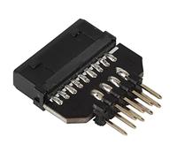 Tomantery Répartiteur de Carte Mère USB Adaptateur de Panneau Avant Efficace pour Ventilateur D'ordinateur et Barre Lumineuse, Connecteur Stable et Sûr pour Carte Mère USB 3.0 9 Broches vers 2.0 19