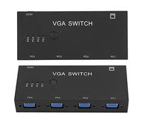 Tomantery Répartiteur VGA 4 Entrées 1 Sortie, Commutateur de Convertisseur Vidéo 1920 X 1080 pour écran HD, Plug and Play pour Accessoire Informatique, Commutation Facile pour la Surveillance de