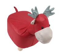 Tomantery Repose-Pieds en Forme d'animal Mignon en Forme de Girafe, Tabourets Antidérapants pour Enfants pour la Maison, Petits Tabourets Doux de Dessin animé pour la Famille et la Maternelle (Rouge)