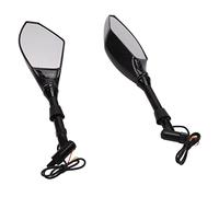 Tomantery Rétroviseur LED Noir Universel pour, Indicateur de Moto Réglable pour Changement de Voie, 2 Pièces