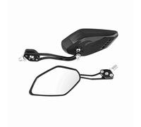 Tomantery Rétroviseurs à Motif de Flamme en Alliage D'aluminium, Coque Durable, Vision Claire, Joint Réglable, Style de Luxe pour les Amateurs de Motos et de Scooters (Noire)