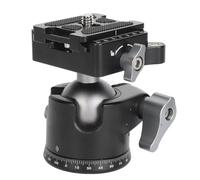 Tomantery Rotule de Trépied Centre de gravité Bas 32 Mm Rotatif à 360 ° Panoramique Roulement de Charge de 8 Kg avec Plaque à Dégagement Rapide Rotule pour Les Amateurs de Photographie D'appareil