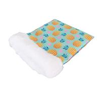 Tomantery Sac de Couchage pour Hamster, Pochette de Cachette Douce et Chaude pour Petits Animaux de Compagnie, Nid Confortable pour Petits Animaux, Tissu Oxford Durable et Flanelle, 1 unité (L)