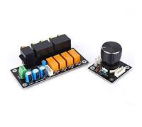 Tomantery Sélecteur de Signal Audio 4 Voies Sélecteur de Commutateur Audio Durable pour CD/DVD/Phono/AUX avec Indicateur LED pour Le Divertissement à Domicile AC12~15 V