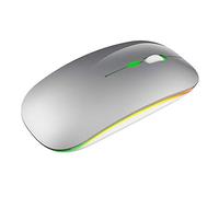 Tomantery Souris Informatique, 5 Millions de Fois la Durée de Clés Rechargeable Rechargeable Life M40 3,7V 18e Souris sans Fil pour (Argent)
