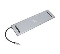 Tomantery Station d'accueil USB C 12 en 1 Multifonctionnelle pour PD Charge Rapide écran HD 4K pour Les Ordinateurs de Type C Alliage D'aluminium Gris (Gris)