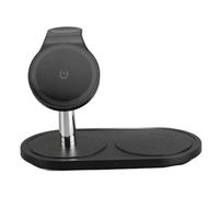 Tomantery Station de Charge Magnétique 3 en 1, Support de Charge Rapide Efficace pour Téléphone, Montre, écouteurs, Chargeur sans Fil pour Usage Domestique et de Bureau (Noir)