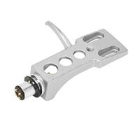 Tomantery Support de Stylet en Vinyle Support de Cartouche de Phonographe en Alliage D'aluminium Durable pour Platines DJ, de Stylet à Colle LPBlack pour Haut-parleurs HiFi (Argent)