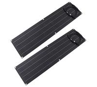 Tomantery Système de Panneaux Solaires avec 2 Panneaux Portables et Contrôleur de Chargeur pour une Utilisation en Extérieur dans les Camping-cars, les Cabines et les Bateaux, fabriqué à Partir de PET