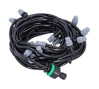 Tomantery Système de Tuyaux d'irrigation 4/7 de 15 M avec 20 Têtes de | Kit de buse de brumisation de jardin avec tube en PVC, tuyau d\'arrosage de 49,2 pieds pour serre, pelouse, terrasse,