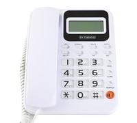 Tomantery Téléphone Filaire ABS GY T2020CID avec Haut-Parleur et Affichage de L'identification de L'appelant, Fonction Calculatrice, pour Bureau à Domicile, Matériau ABS (Blanc)