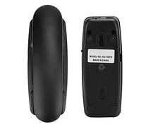 Tomantery Téléphone Filaire Suspendu Durable pour Le Bureau et la Maison avec Fonction Flash pour Le Royaume-Uni, Matériau ABS (Noir) (Noir)