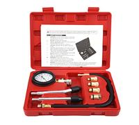 Tomantery Testeur de Compression, Kit de Testeur de Compression de Moteur 8 Pièces, Manomètre de Cylindre de Moteur à Gaz Professionnel 0-300 PSI, avec 4 Adaptateurs et Protection en