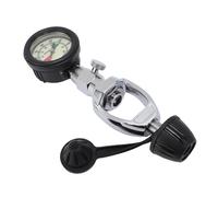 Tomantery Testeur Précis de Pression de Bouteille de Plongée, Facile à Lire, Vérificateur de Pression de Cylindre de Plongée, Cadran Lumineux pour les Amateurs de, en Laiton plaqué Ni