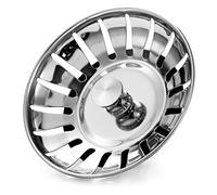 Tomario Bouchon d'évier de cuisine en acier inoxydable avec trou épais de 82 mm de diamètre pour évier de cuisine, filtre d'évier de rechange pour nourriture/attrape-cheveux (1, 82 mm)