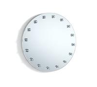 Tomasucci Wink Design Miroir Mural AFRODITE, Lumières LED intégrées, Structure en MDF laqué Blanc Mat, Ø 50 cm x P 4,5 cm